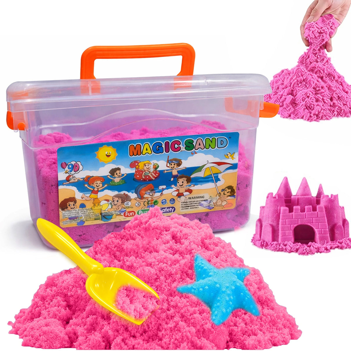 Kids Kinetic Sand Box with Shape Mold Model