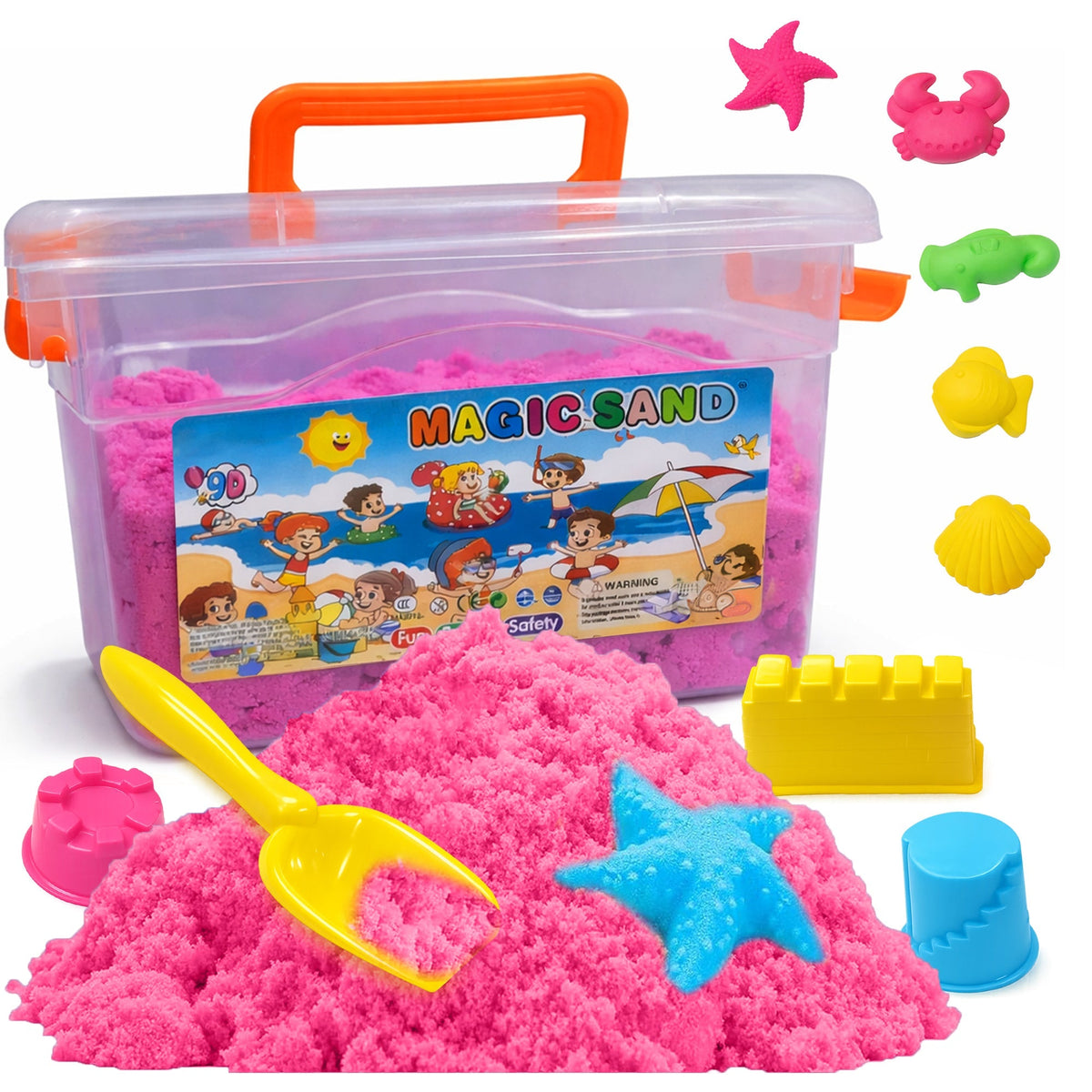 Kids Kinetic Sand Box with Shape Mold Model