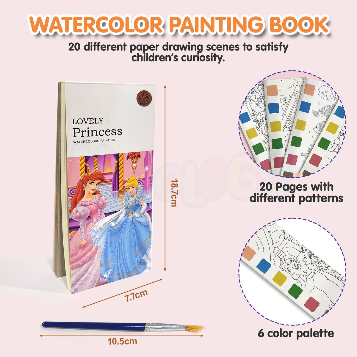 Kids Mini Painting Book – Barbie Theme