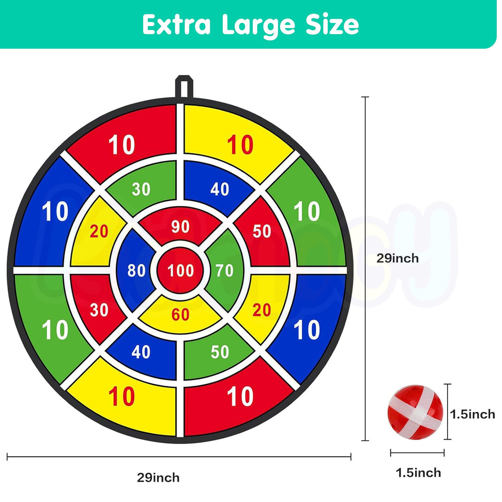 Dart Board with 12 Sticky Balls Game Set