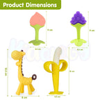 Silicone Baby Teething Toys- Set of 4