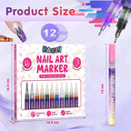 DIY Nail Art Pen (Set of 12Pcs)