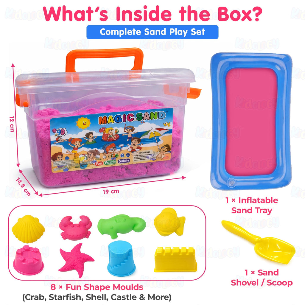 Kids Kinetic Sand Box with Shape Mold Model