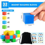 Magnetic Building Blocks Set ( 32 Pcs )