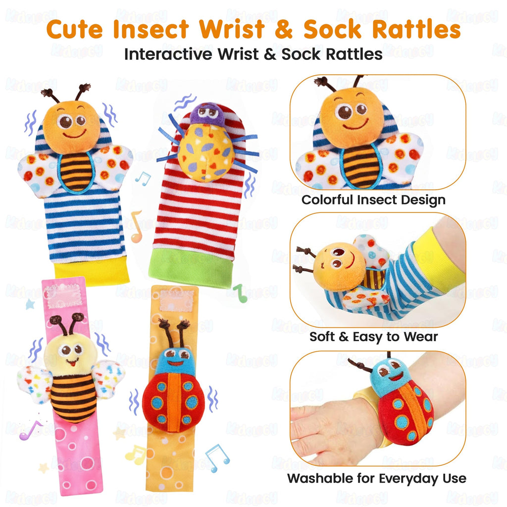 Baby Sensory Rattle Socks Set