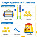 Kid's Ball Shooting Pot and Vacuum Cleaner