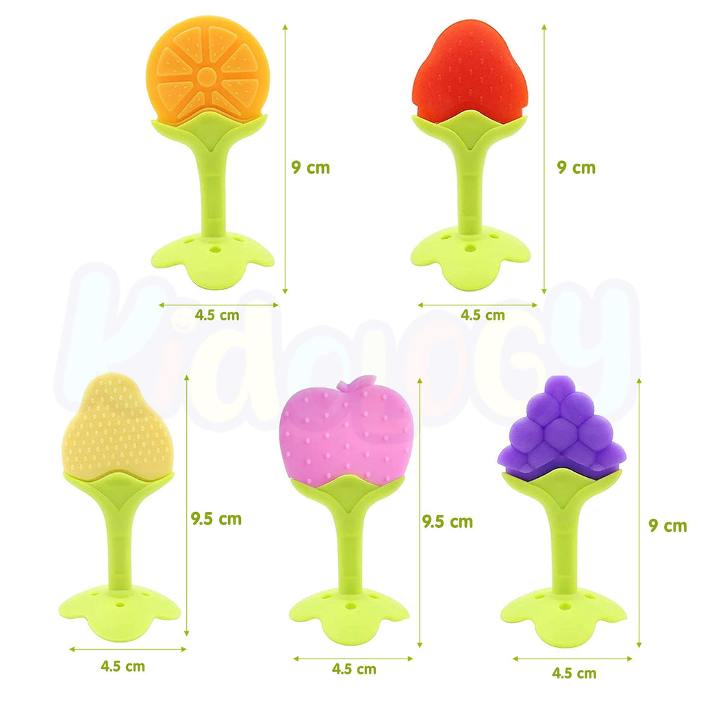 Fruits Shaped Teether Toys – Pack of 5