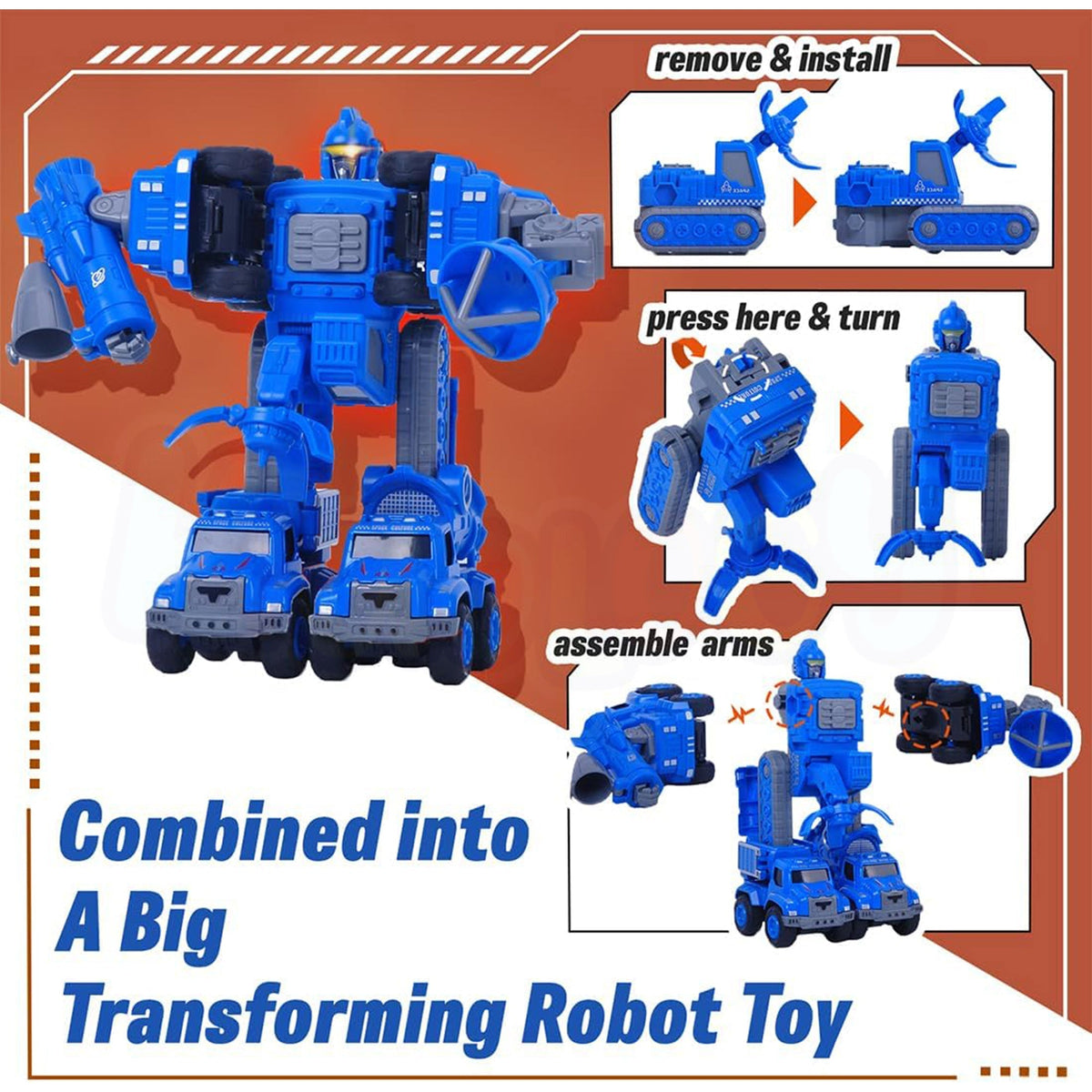 5-in-1 Transforming Robot Set