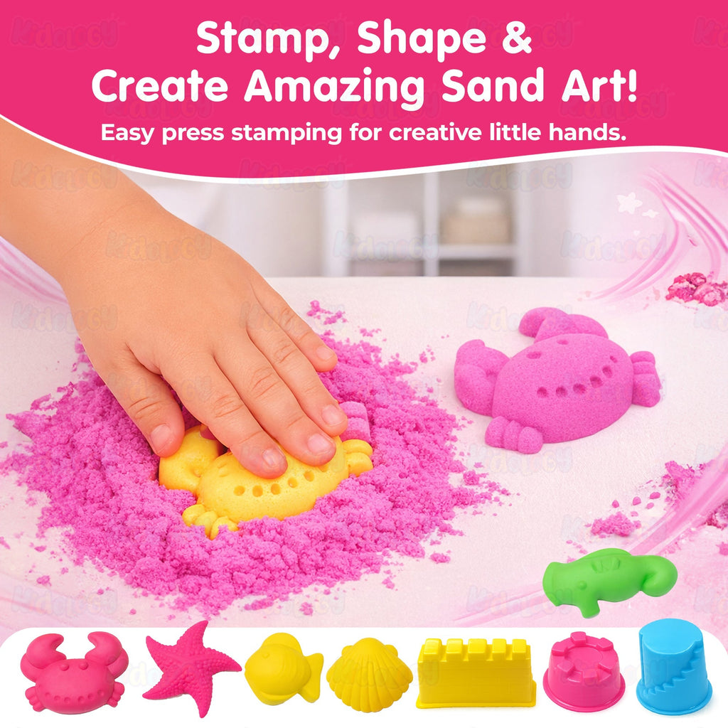 Kids Kinetic Sand Box with Shape Mold Model