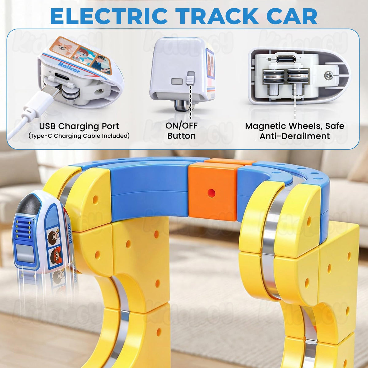 Magnetic Monorail DIY Versatile Track Car