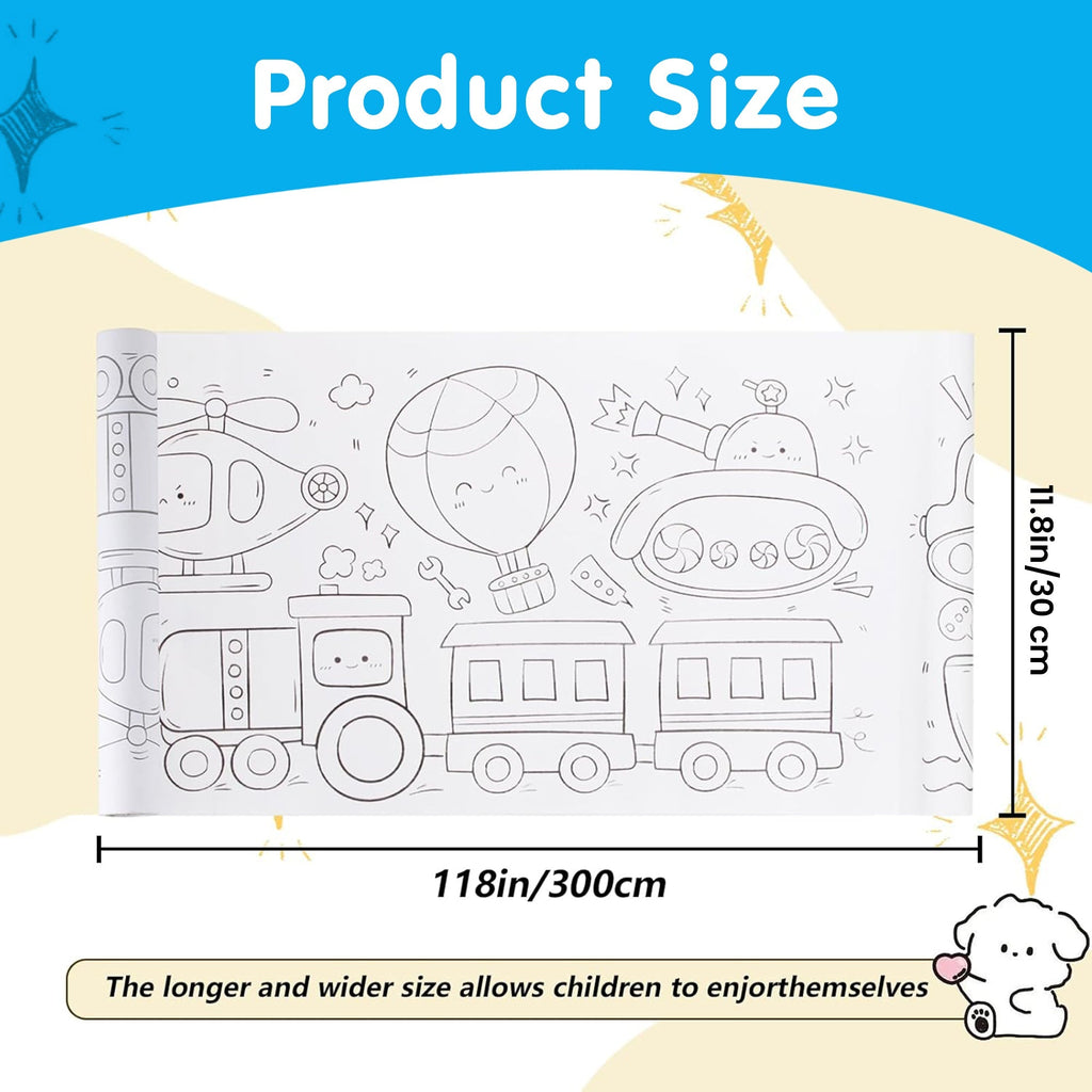 Drawing Book Coloring Paper Roll - Set of 2