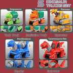 5 DINOSAUR TRUCK DEFORMATION ROBOT TOYS SET