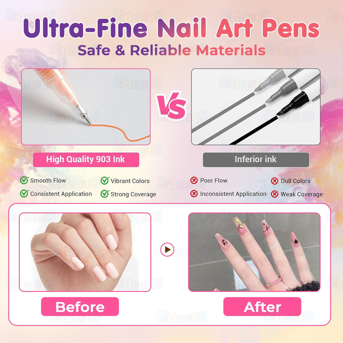 DIY Nail Art Pen (Set of 12Pcs)