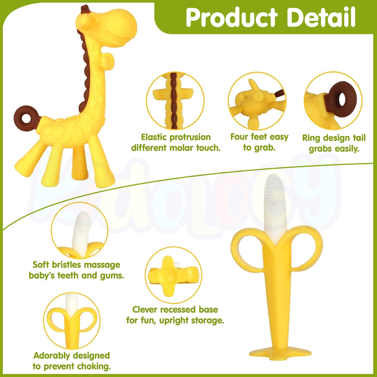 Silicone Baby Teething Toys- Set of 4