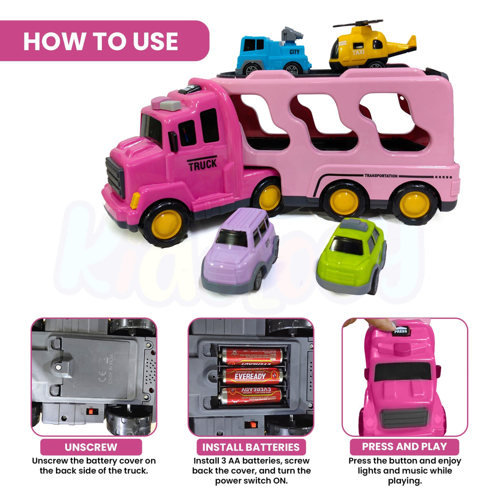 5-in-1 Friction-Powered Truck Toy