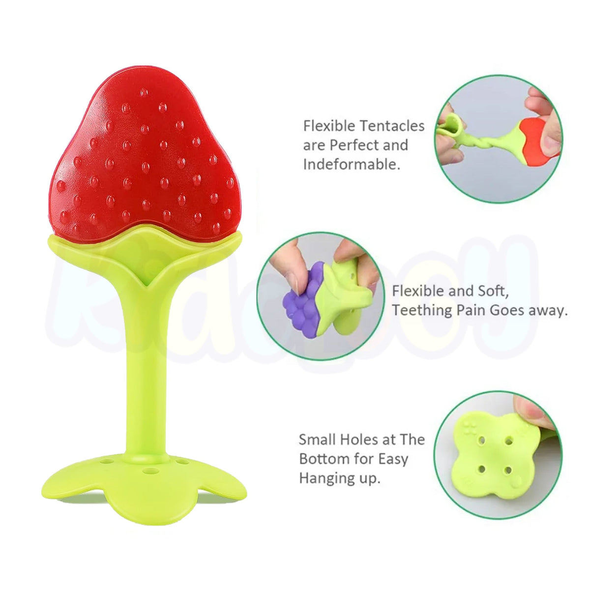Fruits Shaped Teether Toys – Pack of 5