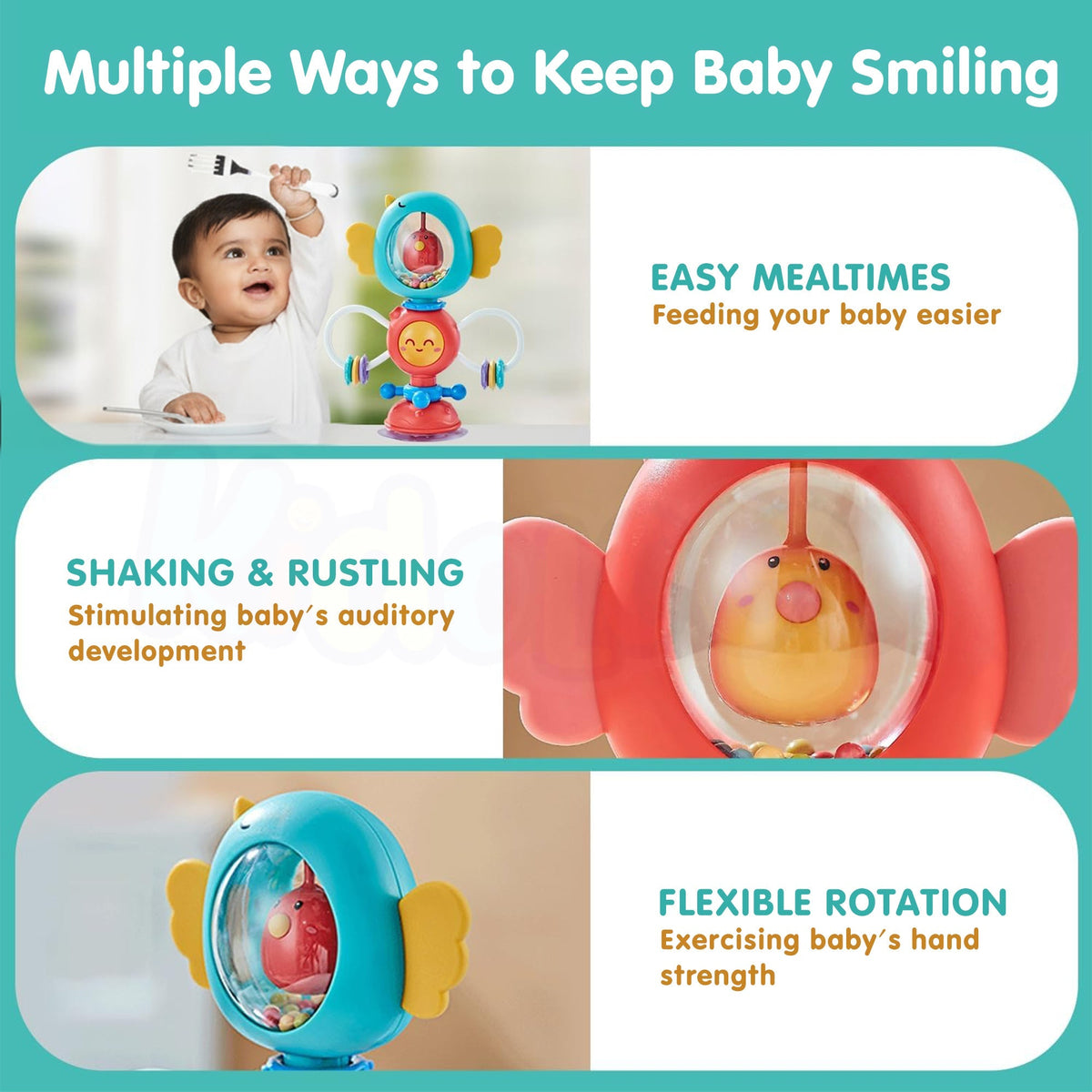 Twist & Rattle Teething Ring Toy