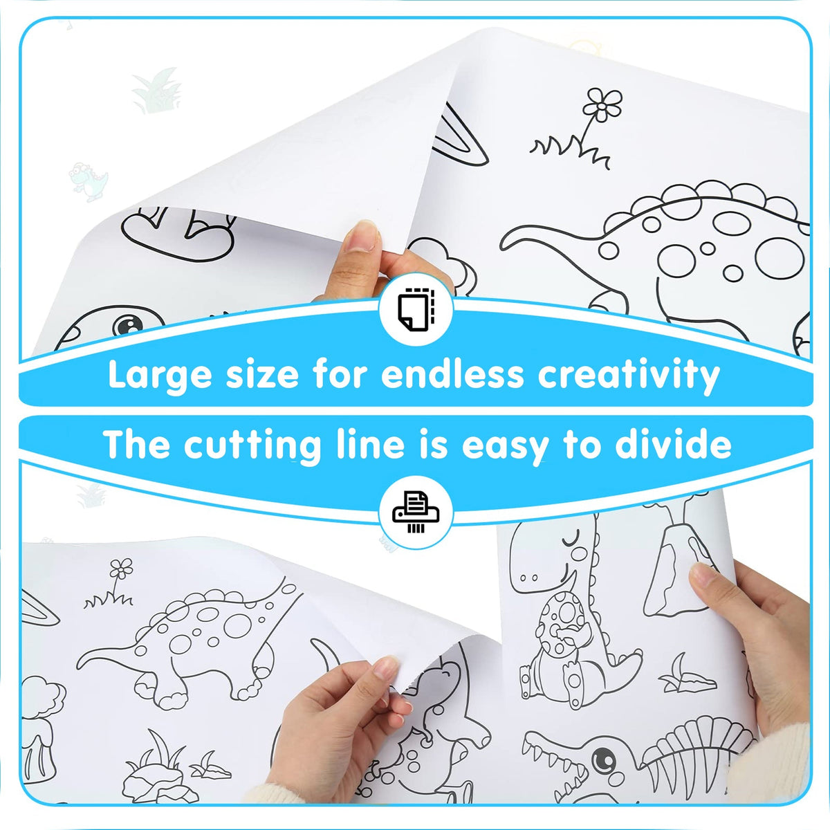 Drawing Book Coloring Paper Roll - Set of 2