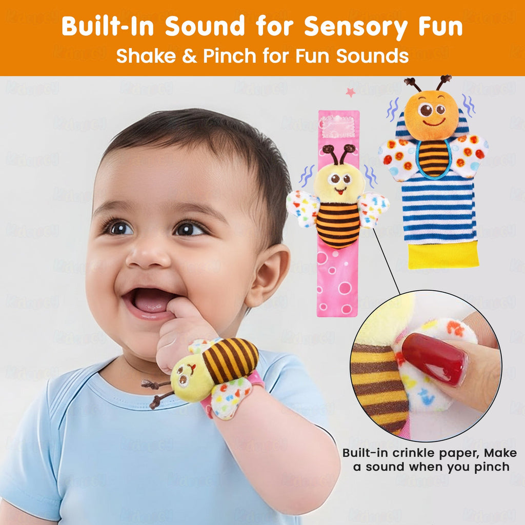 Baby Sensory Rattle Socks Set