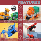 5 DINOSAUR TRUCK DEFORMATION ROBOT TOYS SET