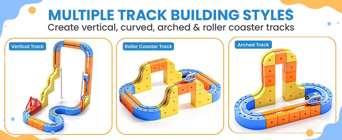 Magnetic Monorail DIY Versatile Track Car (70 Pcs)
