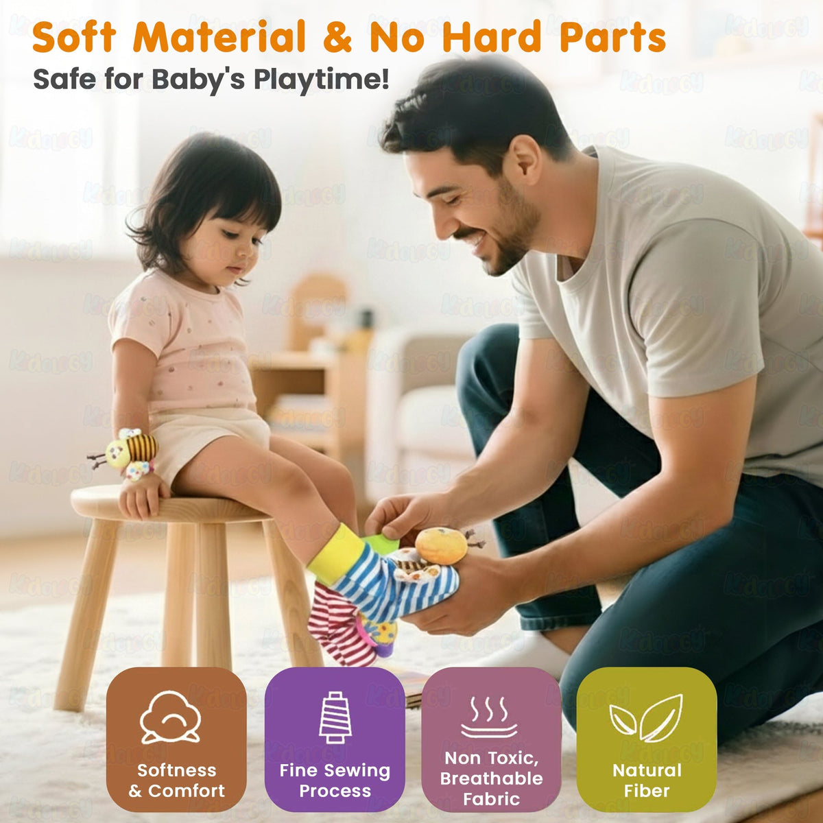 Baby Sensory Rattle Socks Set