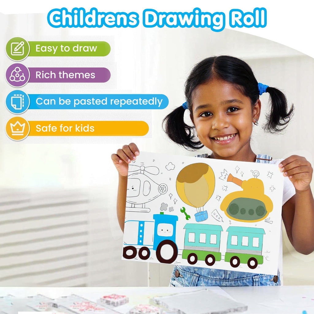 Drawing Book Coloring Paper Roll - Set of 2