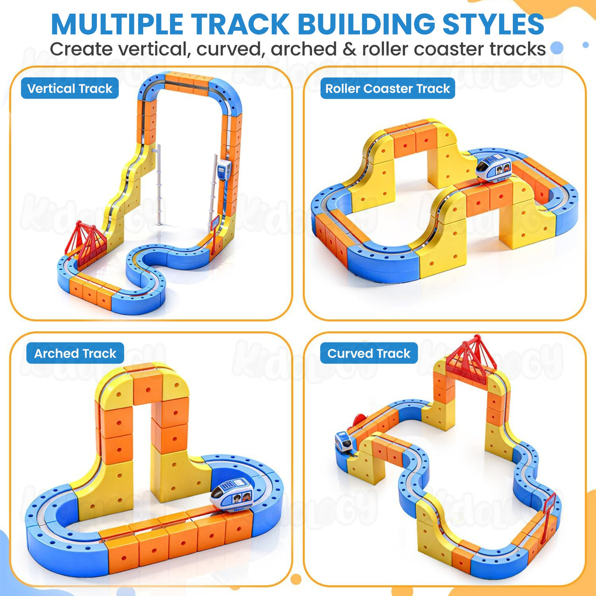 Magnetic Monorail DIY Versatile Track Car (70 Pcs)