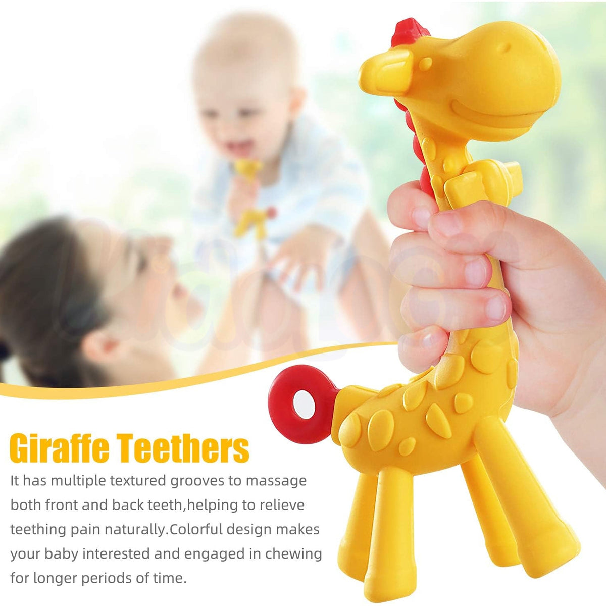 Giraffe Shaped Teether Baby Toy