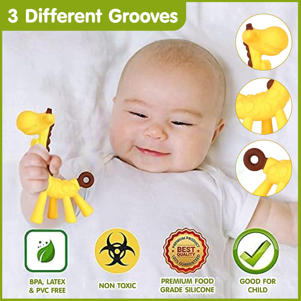 Giraffe Shaped Teether Baby Toy