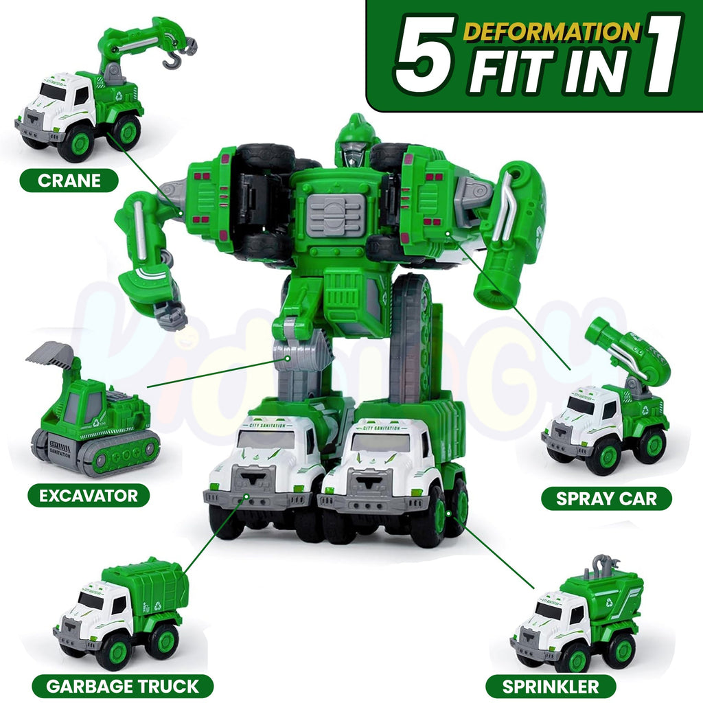 5-in-1 Transforming Robot Set