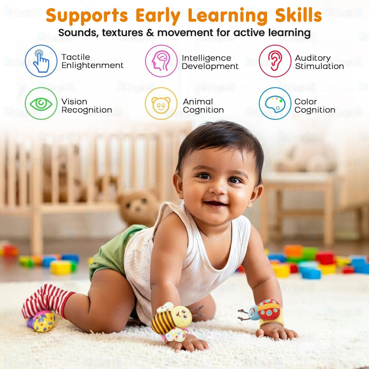 Baby Sensory Rattle Socks Set