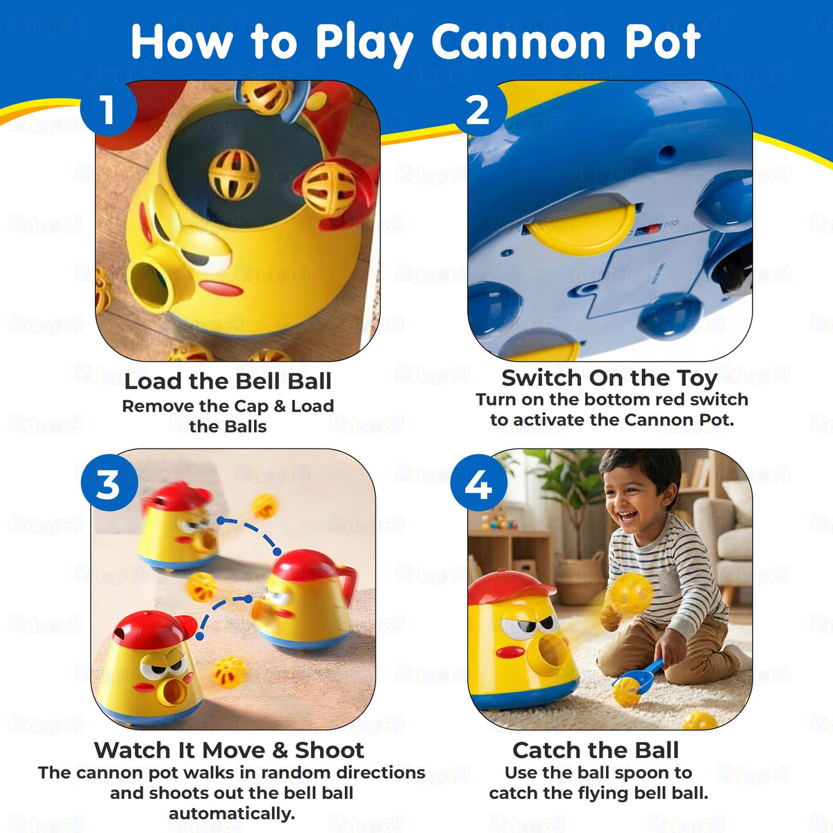 Kid's Ball Shooting Pot and Vacuum Cleaner