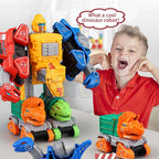 5 DINOSAUR TRUCK DEFORMATION ROBOT TOYS SET