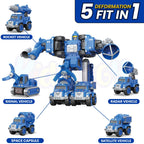 5-in-1 Transforming Robot Set