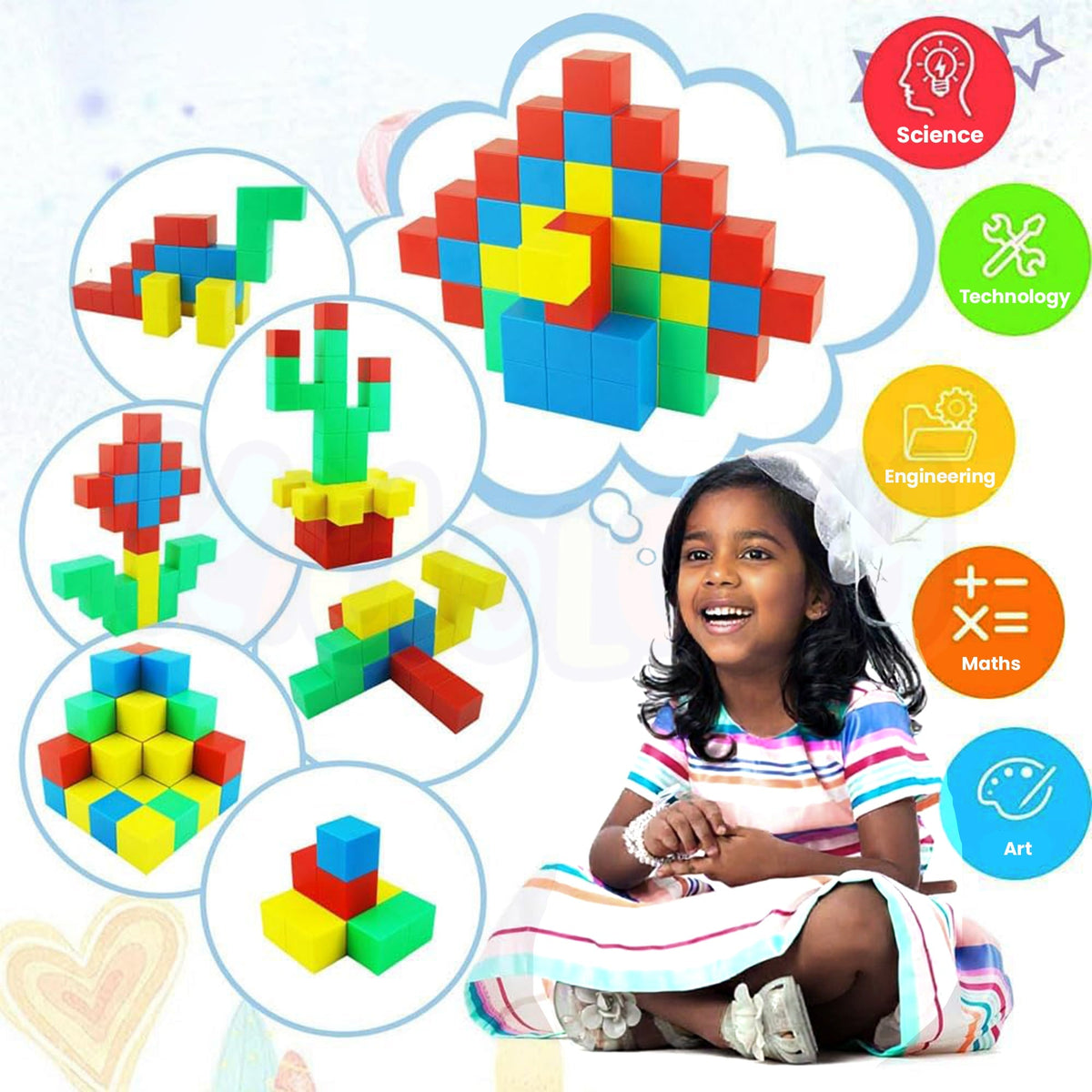 Magnetic Building Blocks Set ( 32 Pcs )