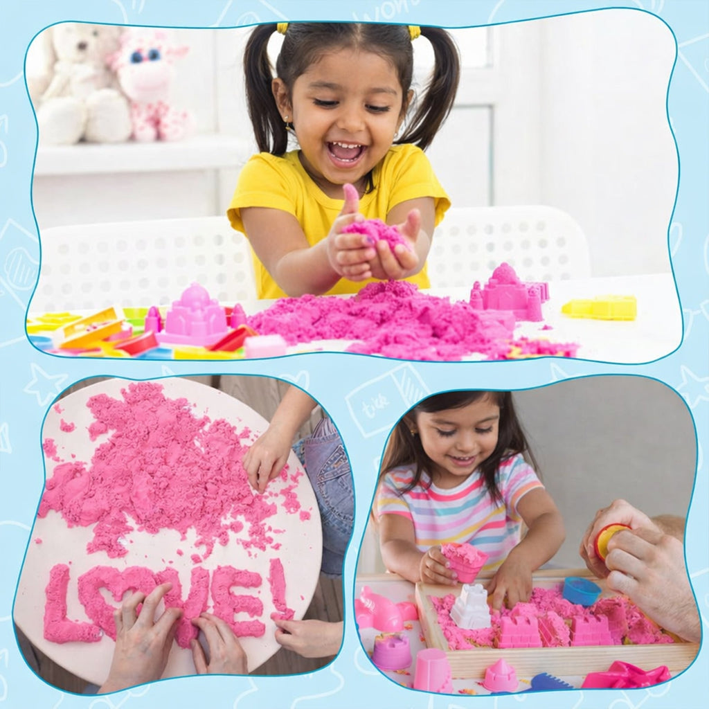 Kids Kinetic Sand Box with Shape Mold Model