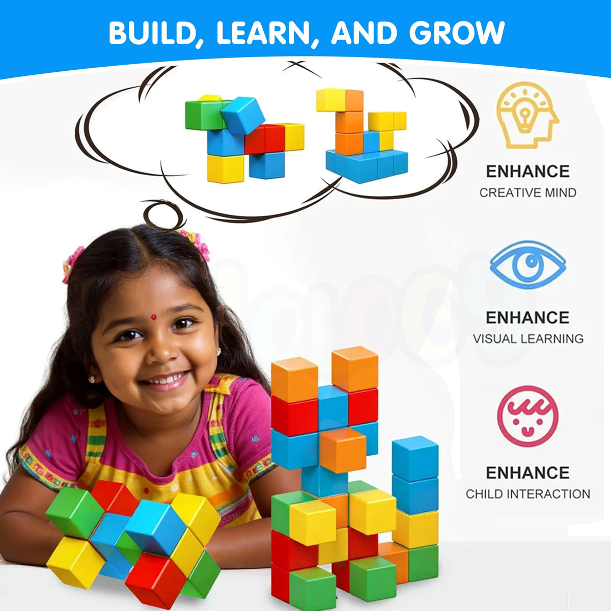 Magnetic Building Blocks Set ( 32 Pcs )
