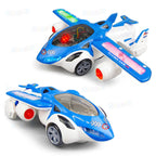 Automatic Deformation Airplane With Light & Music