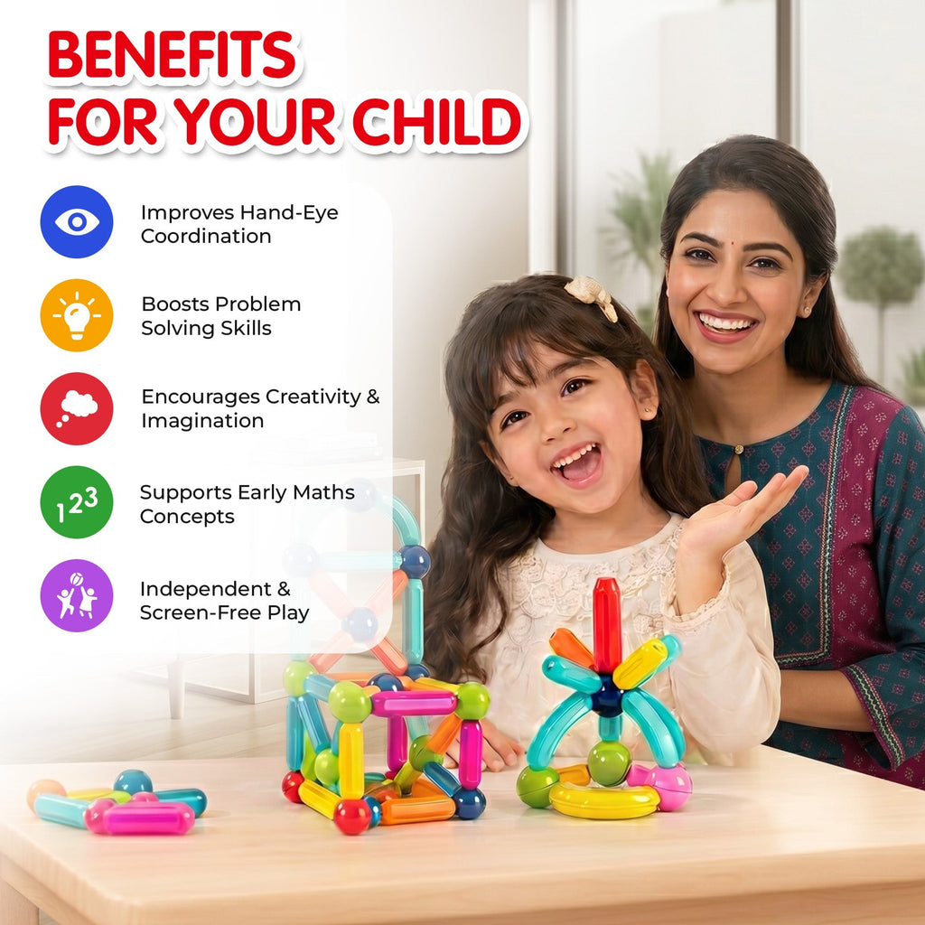 Magnetic Sticks Building Blocks Learning Toy