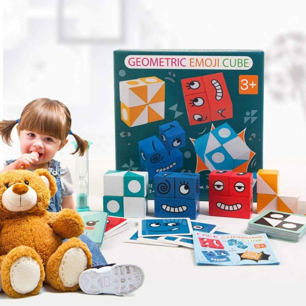Montessori Cartoon Cube: Educational Toy