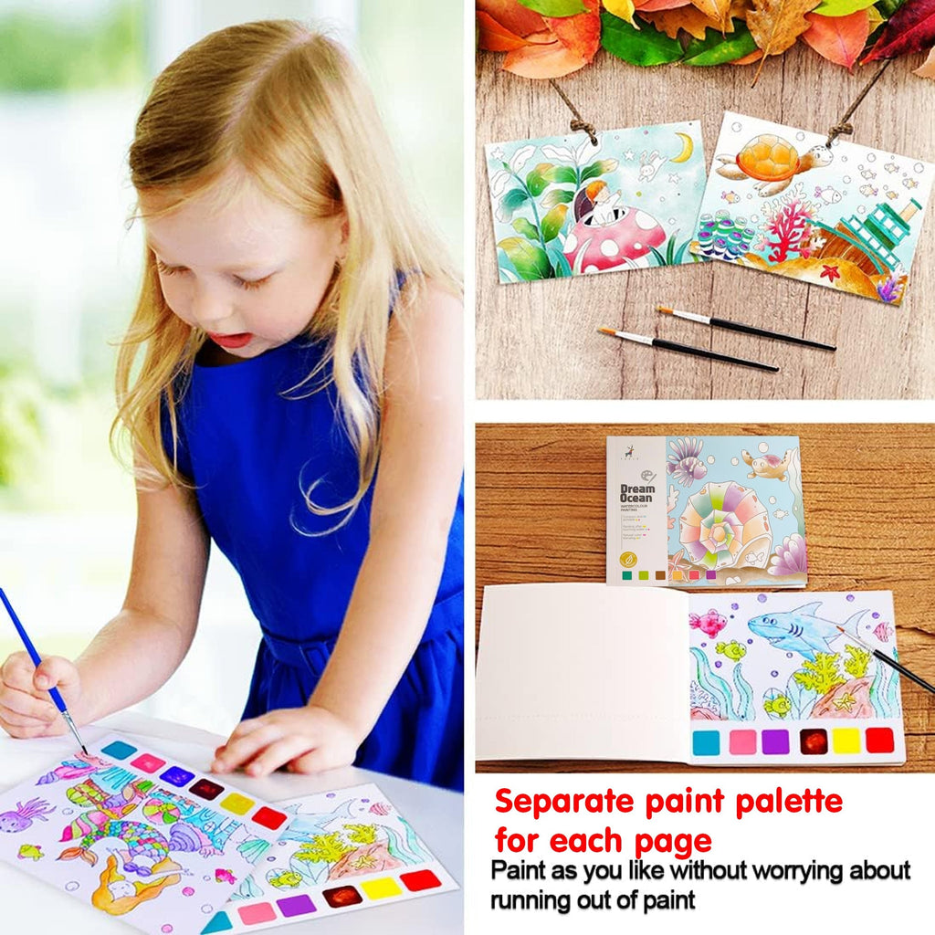 Ocean Watercolor Painting Book for Kids