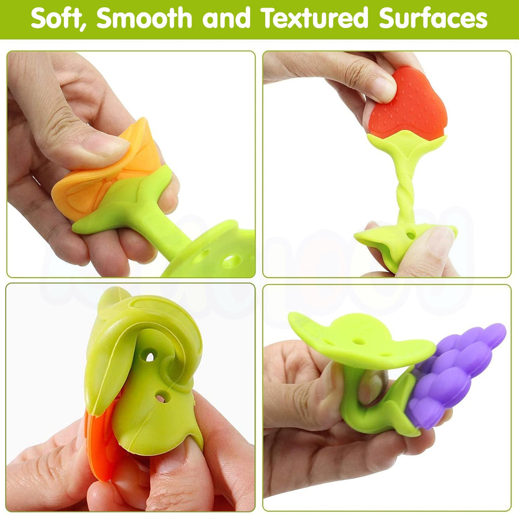 Fruits Shaped Teether Toys – Pack of 5