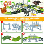 Dinosaur Electric Flexible Rail Track Toy 142 Piece Set
