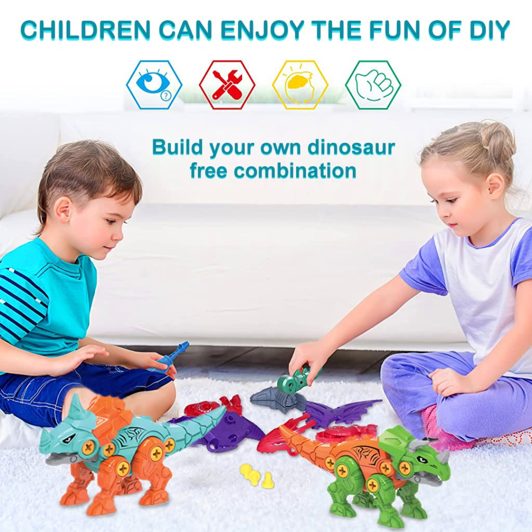 5 in 1 Dinosaur Toys STEM Construction Building Toys