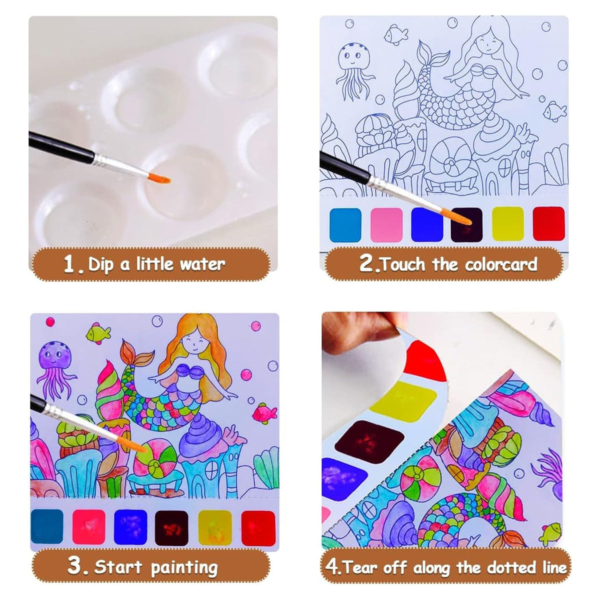 Ocean Watercolor Painting Book for Kids