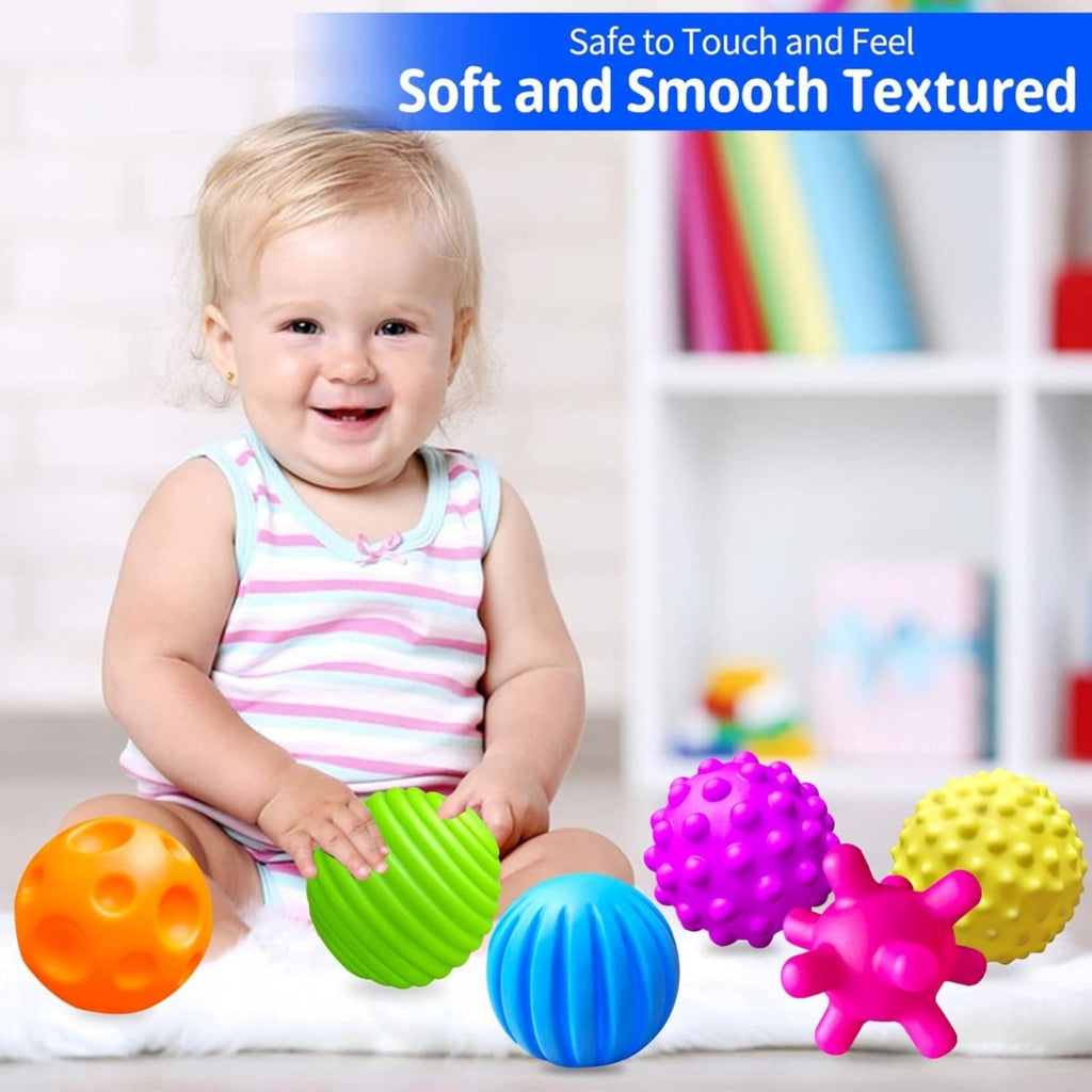 Montessori Sensory Silicone Ball – Set of 6 (Dark)