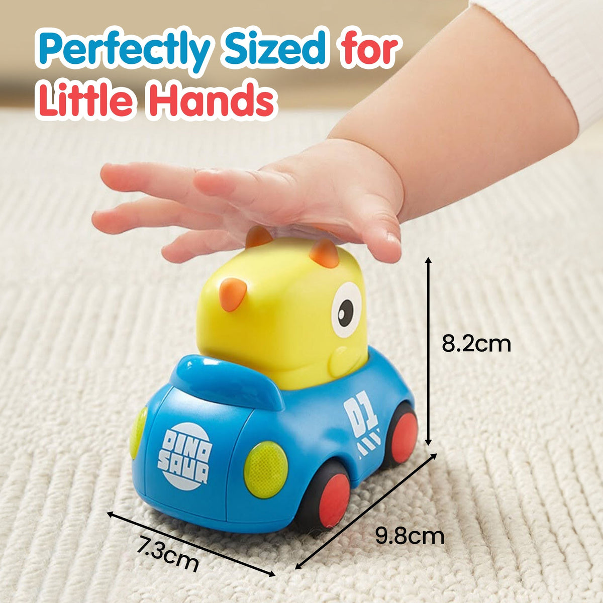 Dino Design Easy To Push Pull Back Cars