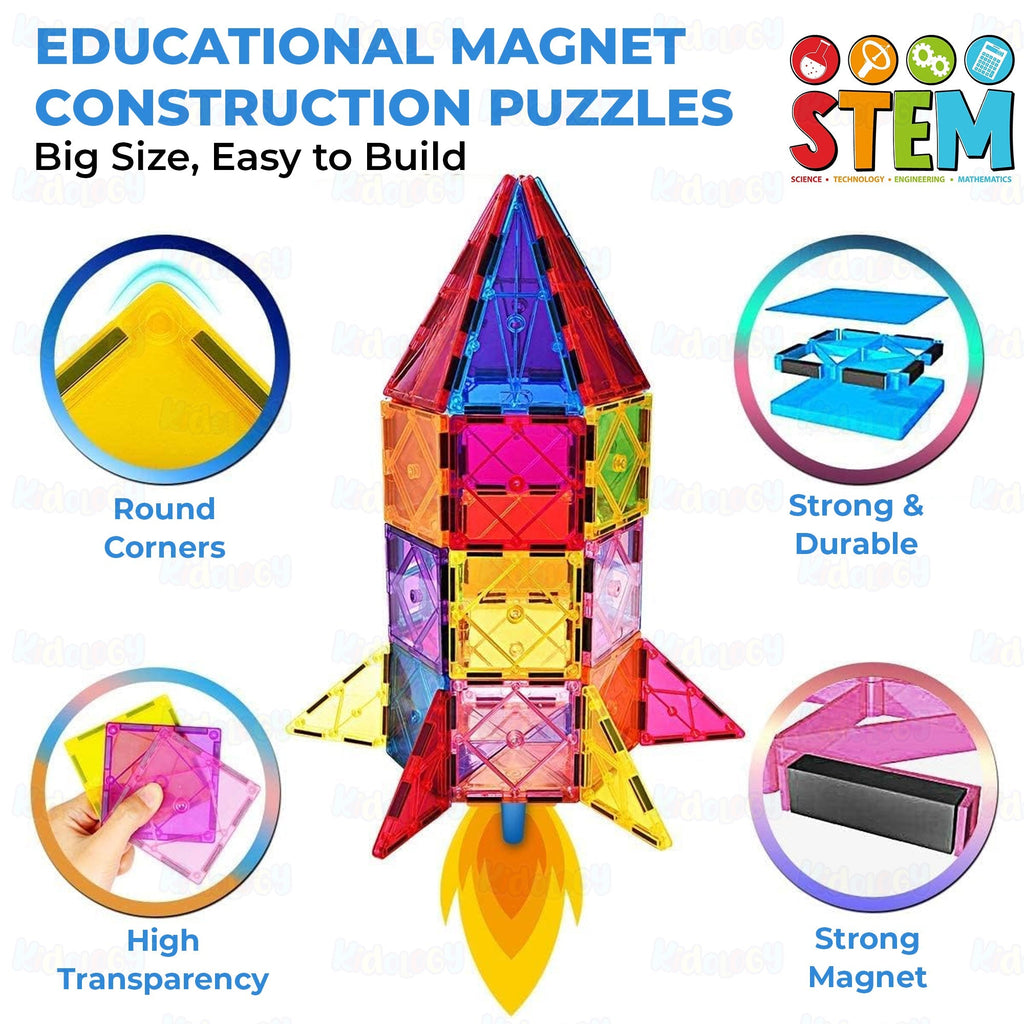 42 PCS STEM Magnetic Tiles