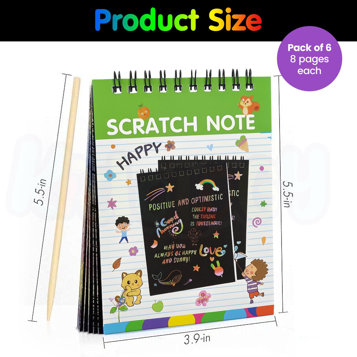 Scratch Art Notebook Set for Kids